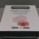 FOCUSLINE 60Pcs Clear Plastic Plates, Pink Disposable Plates with Gold Rim, 30 7" Salad Dessert Plate and 30 10" Dinner Plate Heavy-duty Hammered Plates for Party, Wedding