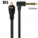 2 x Halokny RCA to 1/4 Adapter Cable, 6.35mm 1/4 inch TRS Stereo Jack Male to RCA Male Plug Adapter Cable 30cm/12inch (RCA M)