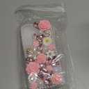 For Samsung Galaxy S25 Glitter Bling Case, Cute Luxury 3D Sparkle Crystal Rhinestones Flowers Diamond Pearl Stunning Stones with Lanyard Wrist Strap Women Girls Case for Galaxy S25 6.2", Pink