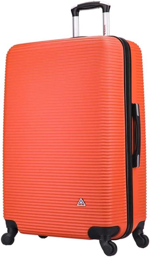 InUSA ROYAL Hardside Spinner Luggage with Ergonomic Handles | Spacious Travel Suitcase with Four Spinner Wheels and Studs | 28 Inch Large Hardside Spinner Luggage | Orange
