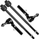 SCITOO 4pcs Front Suspension Kit Inner Outer Tie Rod End fit 2003-2014 For GMC Savana 1500 For Chevy Express 1500