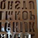 2pcs Large Letter Molds Silicone Alphabet Mold for Crayon, Cake Baking Decor (2)