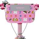 Bike Basket Front Kids,Bicycle Front Basket Handlebar Bag,Cute Kids Bike Baskets Fit Most Children Bicycles Scooters Balance Bikes,Convertible into a Shoulder Bag,Boys and Girls