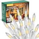 Minetom LED Clear Christmas String Lights, 100 Count 33 Feet LED Christmas Lights Bulb, Christmas Decorations Indoor, White Christma Tree Lights for Indoor Outdoor Xmas Wedding Party Festival