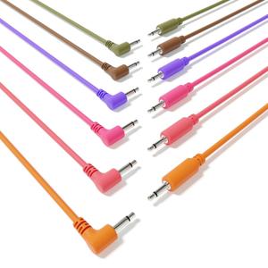 Hybrid Mono Modular Patch Cables - TS 3.5mm 1/8" - Eurorack Synth Synthesizer [6B-Pack | 200 cm - 78.74"]