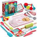 Baketivity 31-Piece Kids Baking Tools Set  Real Cooking Utensils for Children  Safe, Durable, and Fun Kitchen Accessories  Gift for Young Chefs