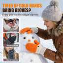 2026 Winter Goose Gloves, Funny Novelty Animal Gloves with Thermal Soft Lining, Cute Goose Mittens Gift for Girl Friend Women