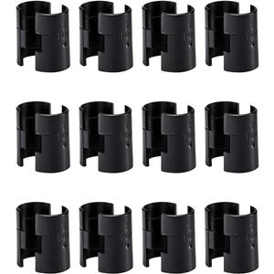 24 Pcs Wire Shelving Shelf Lock Clips for 1'' Post - 12 Pairs of Shelving Sleeves Replacements for Wire Shelving System Plastic Accessories Parts