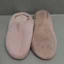 DL Womens Memory Foam Ladies Slippers, Cozy Slip on House Indoor Outdoor, Comfy Bedroom Warm Soft Flannel Lining Home Slippers Size 5-6 Pink