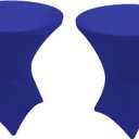 2 Pack Royal Blue 32x42 inches Cocktail Highboy Spandex Fitted Stretch Tablecloth Table Cover Wedding Event Party