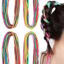 120Pcs Hair Wrap Strings for Braids, Assorted Rainbow Gradient DIY Ponytail Accessories for Girls Women