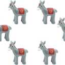Yardwe 10 Pcs Miniature Donkey Figurines, Resin Donkey Mini Donkey Figurine Tiny Donkey Animal Decoration for Cake Topper DIY Craft Micro Landscape Fairy Garden Decor