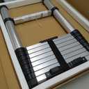 VEVOR Telescoping Ladder, 8.5FT Aluminum Lightweight Extension Ladder, One-Button Retraction Collapsible Ladder, 375 LBS Capacity with Non-Slip Feet, Portable Compact Ladders for Home, RV, Loft
