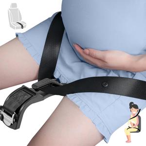 Cushion Bump Strap- Seat Adjuster for Mother-Prevent The Abdomen from Stress.Easy Install, Black