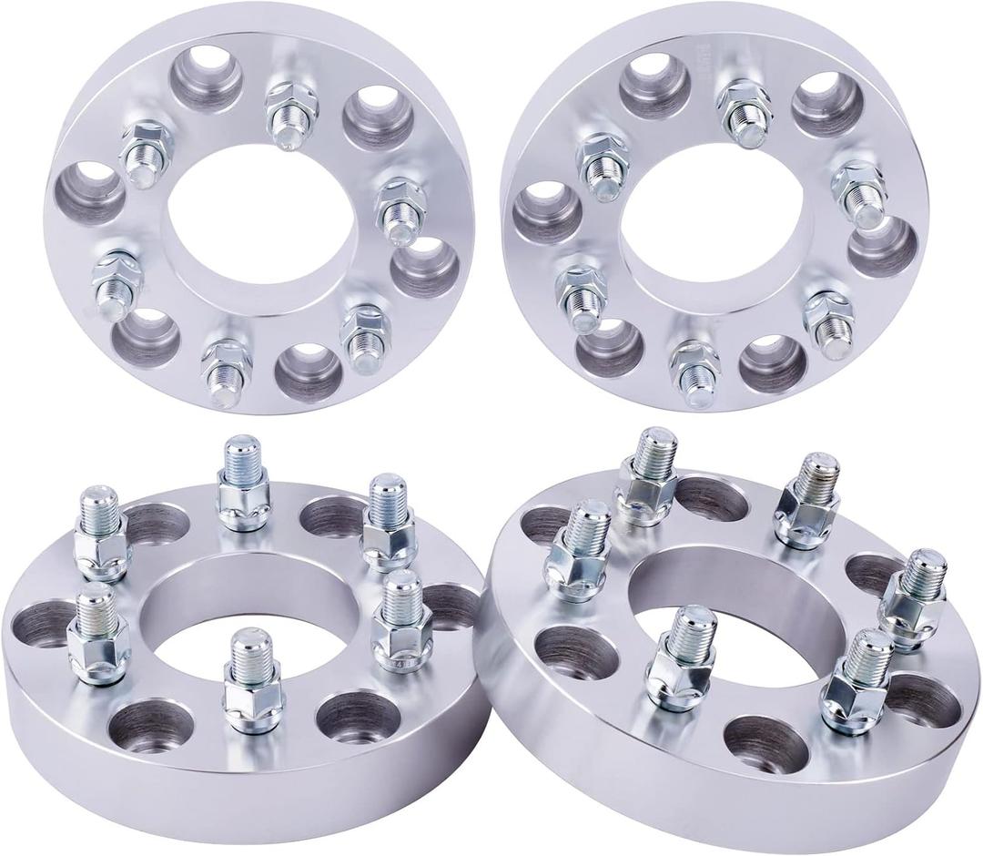 DCVAMOUS 4PC 6x5.5 to 6x120 Wheel Adapters 1.25 Inch 14x1.5 Studs Compatible with Chevy GMC 6 Lug for 1999-2022 Silverado Sierra 1500 | 1988-2022 Suburban Yukon | 1995-2022 Tahoe | 2019-2022 RAM1500