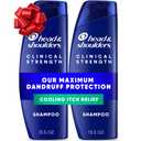 Head & Shoulders Anti-Dandruff Shampoo with 1% Selenium Sulfide, Clinical Strength Intensive Itch Relief Twin Pack, Seborrheic Dermatitis Relief, Itch Relief, 13.5 fl oz Each