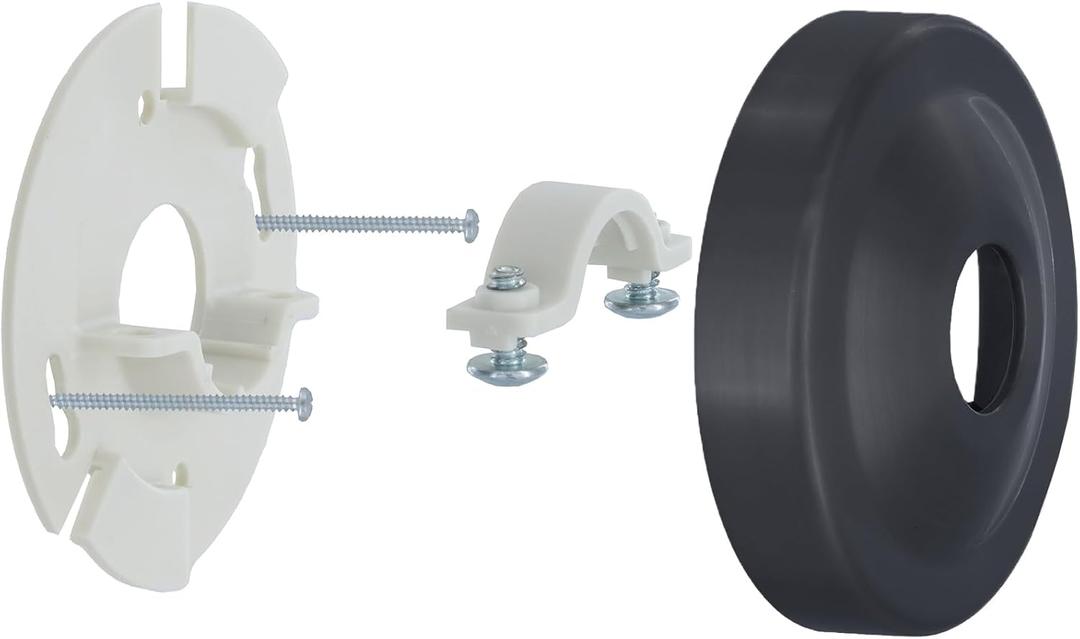Danco 12009 Shower Arm Stabilizer Bracket and Flange Cover, Matte Black