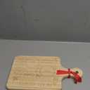 Sliner Santa Cookie Plate Wooden Christmas Cookie Plate Dear Santa Platter Treat Tray Mat Board Xmas Eve Christmas Child Gift for Milk and Snack Kids Xmas Decorations Supplies