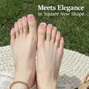 2 x Toe Nail Press Ons Toenails,Thick Toe Nail Tips,180Pcs French Toe Press On Nails,15 Sizes Toe Nails Press On Toenails For Women, Fake Toenails,Gel Toe Nails Valentines Day Gifts for Her