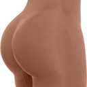 SHAPELLX Shapewear Tummy Control Shorts for Women Seamless High Waisted Body Shaper Thigh Slimming Underwear Girdle (Large, Brown)