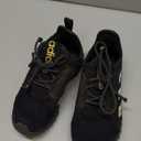 adidas Boys Kaptir 3S Lace Up Sneakers Shoes Casual - Grey (2 Big Kid, Black/Gold Metallic/White)