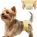 Dog Diapers Female, Pull It Up Disposable Puppy Diapers with 360 Stretchy Waist, Super Absorbent Leak-Proof Doggie Diapers for Playful Dogs, Dog Walking, Gaming(S,30PCS)