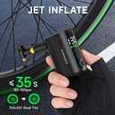MY20 Electric Bike Pump with Gauge, 130 PSI Fast Inflate, Mini Bicycle Pump with Presta & Schrader Valve, Auto Stop, Portable Rechargeable Air Pump for Road Bike, Mountain Bike, E-Bike