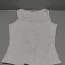 QINSEN Women's Double Layer Tank Tops Square Neck Sleeveless Basic Tight T Shirts, Medium
