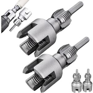 Integrated Internal & External Pipe Threading Tool, Pipe Thread Cutting Tool, Electric Drill Compatible PVC Pipe Threader Kit, 1/2" (DN15) 3/4" (DN20) Pipe Size (1/2" + 3/4")