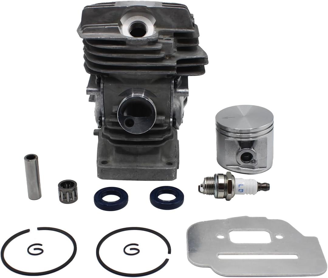 Cylinder Top End Rebuild Kit Replace 1141 020 1206, Compatible with Stihl MS291 MS291C MS271 MS271C Chainsaw47mm Big Bore Piston and Cylinder Top and Rebuild Kit
