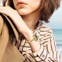 Dilando Bling Band and Case Compatible with Apple Watch Band 38mm 40mm 41mm 44mm 45mm 42mm Women, Slim Dressy Metal Bracelet Strap Rhinestone Bumper for Iwatch SE & Series 9 8 7 6 5 4 3 2 1(Gold,40mm)