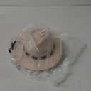 DRESHOW Women Men Classic Felt Wide Brim Western Cowboy & Cowgirl Cap Belt Buckle Retro Panama Hat Unisex Rolled up Caps