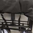 Beach Cart Large Capacity, Heavy Duty Folding Wagon Portable, Collapsible Wagon for Sports, Shopping, Camping Collapsible Foldable cart (Black, 1 Year Warrant) (Matte Black)