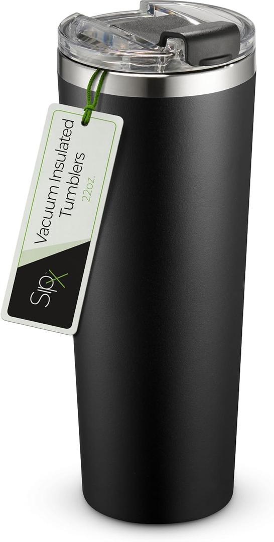 SIPX Triple-Insulated Tumblers - 22oz. Premium Modern Tumbler With Lid, insulated Cup Keeps Hot For 6 Hours, Stainless Steel Tumbler Made Of Sustainable Material, Coffee Travel Mug For Home & Office (21.1 Ounces, Black)