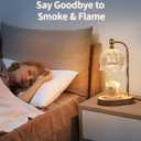 MEIXISUE Candle Warmer Lamp with Timer and Dimmer, Electric Gold Light Gifts for Women Melt Wax Warmer Lamp with 2 Bulbs for Candle Jars House Warming New Home Decor Bedroom