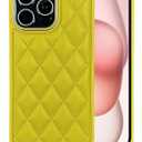 ZHEGAILIAN for iPhone 13 Pro Case, Military-Grade Protection, All-Around Shockproof Corners, Stylish Leather Phone Case for iPhone 13 Pro - Yellow
