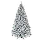 7.5-ft Flocked White Artificial Christmas Tree