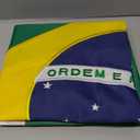 XIFAN Premium Brazil Flag 3x5 ft Outdoor, Large Double Sided Heavy Duty 210D Nylon Embroidered Brazilian National Country Flag, Longest Lasting Decoration with Brass Grommets, Bandeira Do Brasil