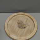 Round Candle Tray Holder Plates, Wooden Decorative Trays for Coffee Table Decor, Farmhouse Wood Riser Beaded Round Tray, Centerpiece Decor, Kitchen Table, Home Decor, Wash White