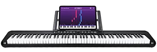 88 Key Digital Piano, Semi Weighted Electronic Keyboard Piano with Music Stand, Power Supply, Bluetooth, MIDI, for Beginner Professional at Home, Stage