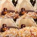 Realhaha Ball Pit Balls 50 100 200 500, Star Shapes for Babies Kids Playpen Plastic Balls for Babies Ball Pool Puppy Playballs