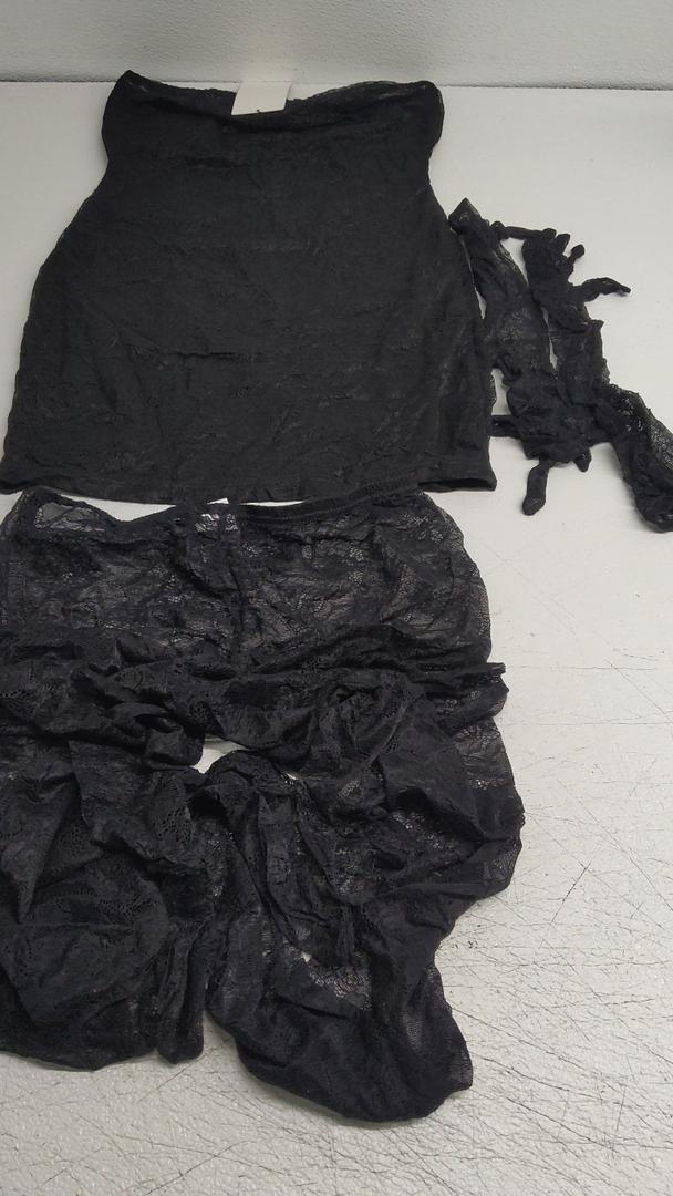 4 Piece Sets for Women Halter Dress Lace Pants Gloves Womens Outfits L