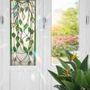 Decorative String of Pearls Stained Glass Window Film, String of Pearls Stained Glass Window Film for Bathroom Door Heat Anti UV RF04