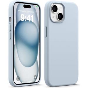 AOTESIER Compatible with iPhone 15 Case, Upgraded Silicone [Military Shockproof Protection] Phone Case for iPhone 15, 6.1 inch, Baby Blue