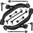 Front Lower Control Arm w/Ball Joint Sway Bar Tie Rod Replacement for Chrysler Town & Country Voyager Grand Caravan - 10pcs Set