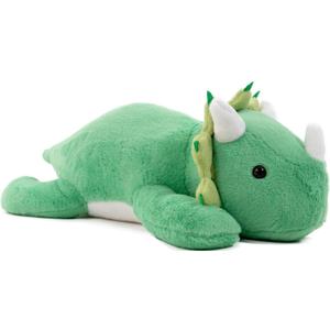 Gudisi 2 Pounds Weighted Dinosaur Stuffed Animals 15.7Inch Green Weighted Dino Plush, Huggable Companion for Kids & Adults, Gift for Thanksgiving, Christmas and Birthday