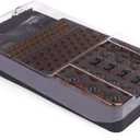 Ultimate Battery Organizer, 104-Slot Storage Case with LCD Tester - Holds AA, AAA, C, D, 9V & Button Batteries, Wall Mountable, Clear Cover Hard Plastic Holder