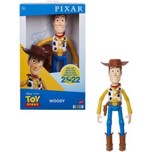 Mattel Disney and Pixar Toy Story Large Action Figure, Posable Woody Collectible in Signature Sheriff Look with Removable Hat, 12-inch Scale, 12.25 inch