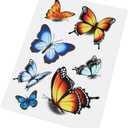 3D Butterfly Stickers for Car, Cute Vinyl Butterfly Decals Waterproof Scratch Cover Stickers Removable Peel and Stick Vintage Fridge Locker Bumper Decals for Vehicles Adhesive Automotive Graphics