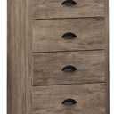 Prepac Salt Spring Rustic 6-Drawer Tall Dresser for Bedroom, Farmhouse Dresser Chest of Drawers 19" D x 23.25" W x 52.75" H, Drifted Gray, DDC-2354